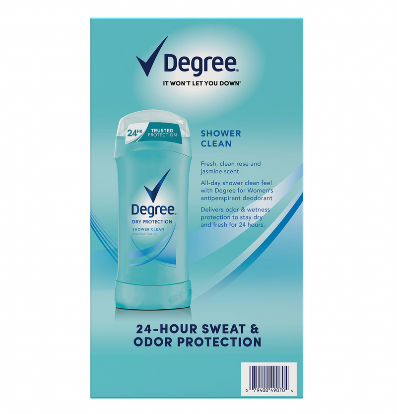 Degree Antiperspirant Deodorant, Shower Jasmine Scent (2.6 oz 5 pk)