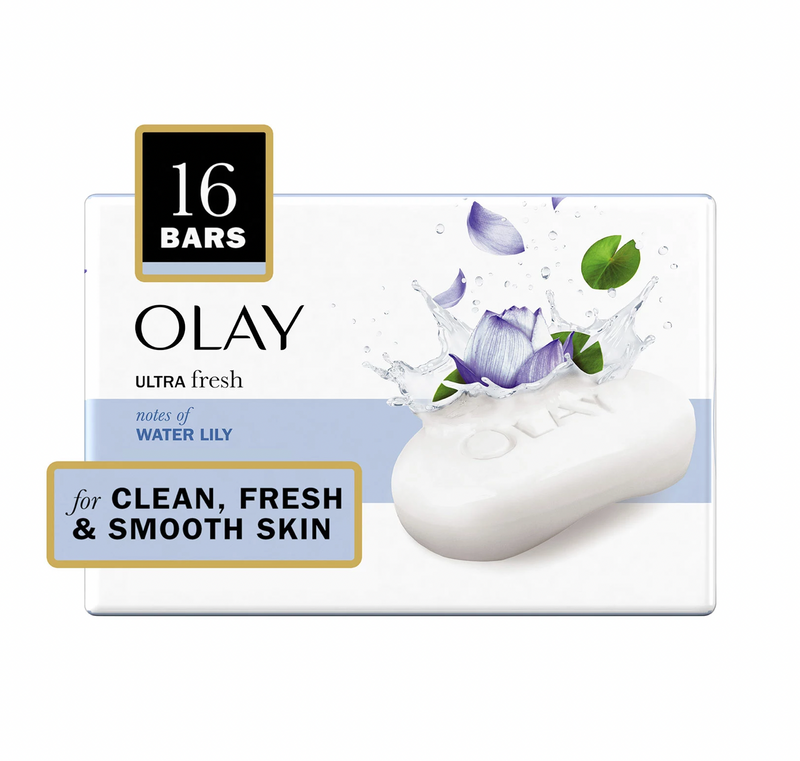 Olay Ultra Fresh Cleansing Bar Soap, Water Lily (4 oz 16 ct)
