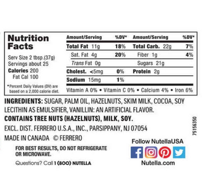 Nutella Hazelnut Spread Twin Pack (26.5 oz 2 pk)