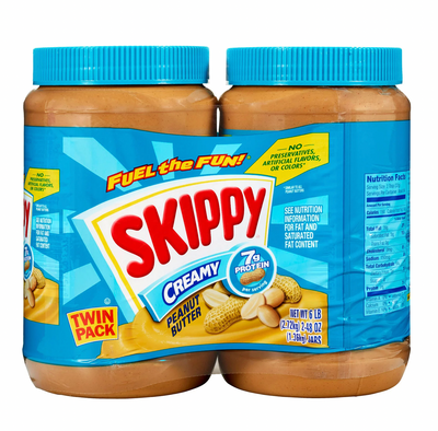 Skippy Creamy Peanut Butter Spread (48 oz 2 pk)