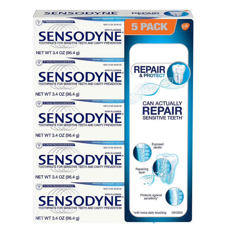 Sensodyne Repair & Protect Toothpaste for Sensitve Teeth (3.4 oz 5 pk)