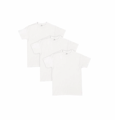 Hanes Men's Comfort Fit Ultra Soft Cotton White Crew T-Shirt (3 Pack)