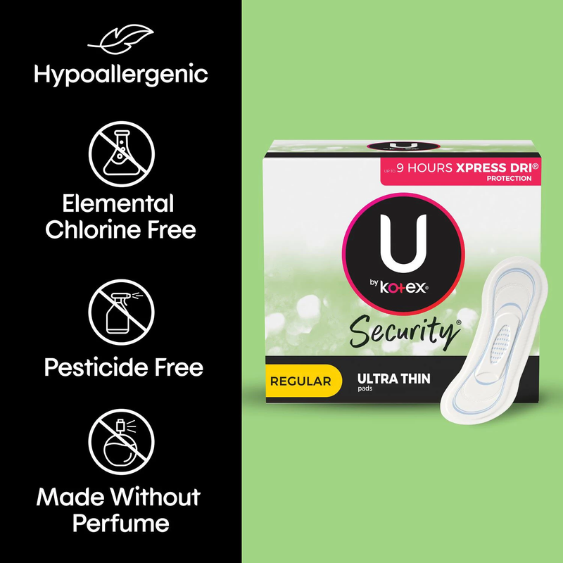 U by Kotex Security Ultra Thin Pads Unscented (Regular 120 ct)