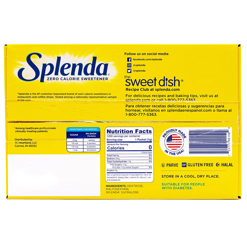Splenda No-Calorie Sweetener (1,200 ct)