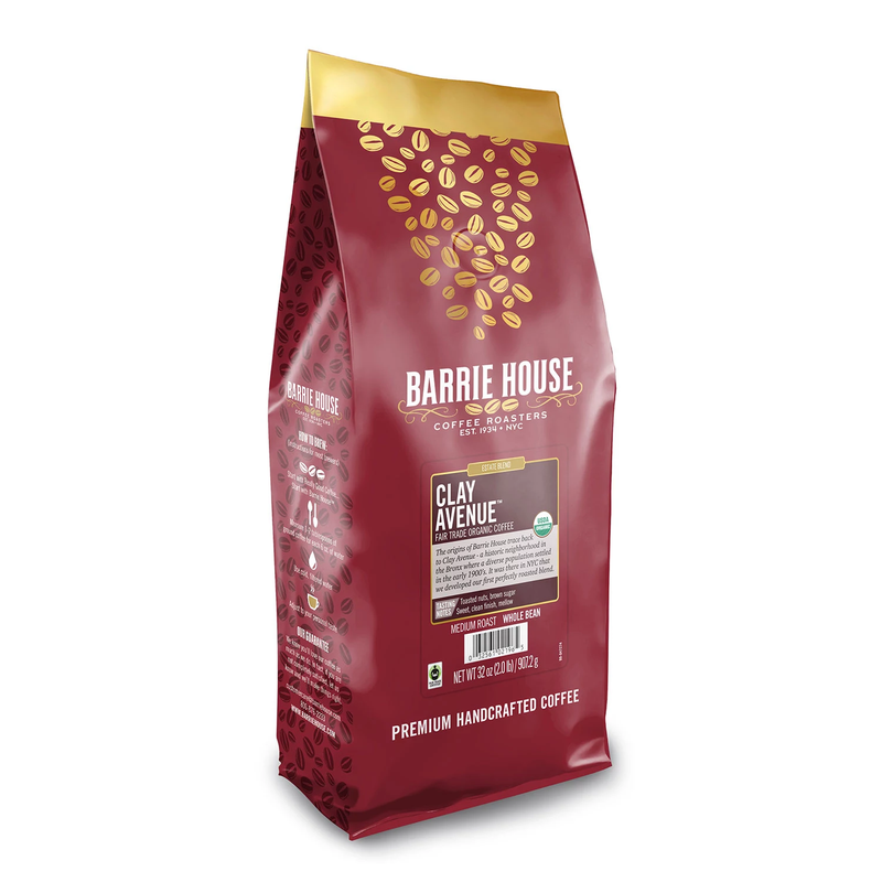 Barrie House Fair Trade Organic Whole Bean Coffee Clay Avenue (32 oz)