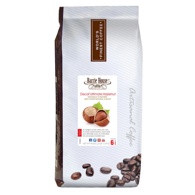 Barrie House Whole Bean Coffee Decaf Hazelnut (40 oz)