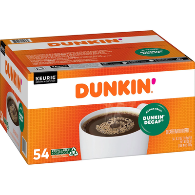 Dunkin' Donuts Decaf Coffee K-Cups Medium Roast (54 ct)