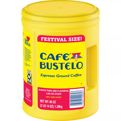 Café Bustelo Festival Size Dark Roast Ground Coffee Espresso (46 oz)