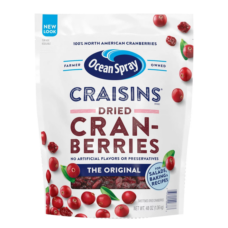 Ocean Spray Craisins Dried Cranberries Original (48 oz)