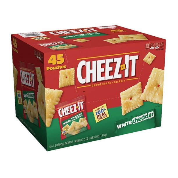 Cheez-It White Cheddar Crackers Snack Packs (1.5 Oz 45 Ct)