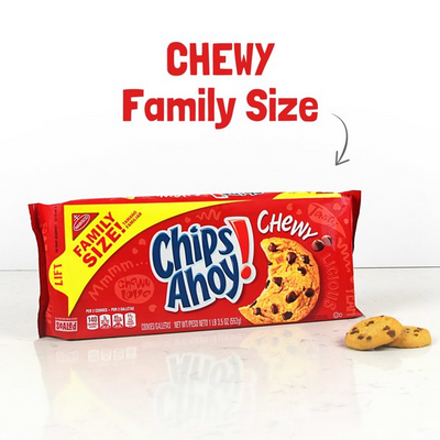 Chips Ahoy! Chewy Chocolate Chip Cookies, Family Size 19.5 Oz