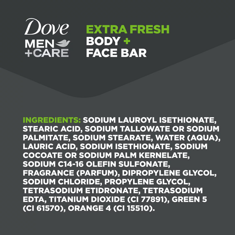 Dove Men+Care Body and Face Bar Extra Fresh (3.75 oz 14 ct)
