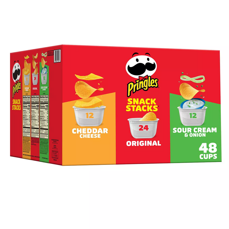 Pringles Potato Crisps Chips, Variety Pack, Snacks Stacks (33.8 oz box 48 ct)