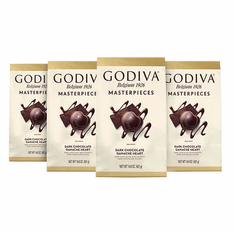 Godiva Dark Chocolate Ganache Hearts (14.8 oz 4-Pack)