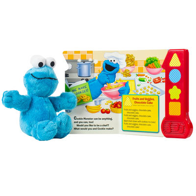 Book Box and Plush Sesame Street Cookie Monster