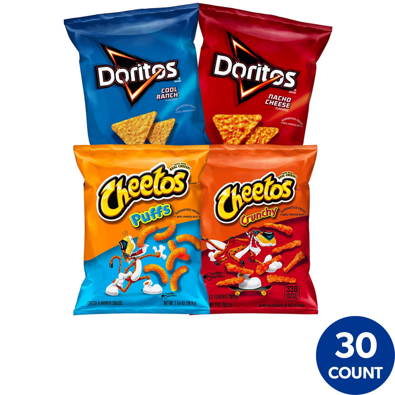 Doritos and Cheetos Mix Snacks Variety Pack (30 pk)