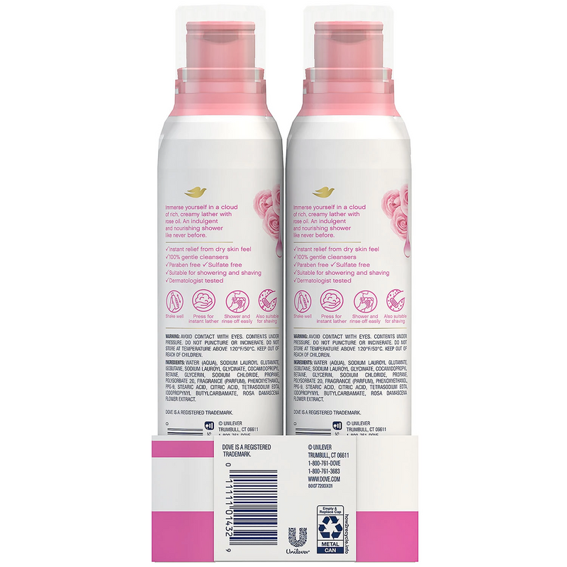 Dove Body Wash Mousse with Rose Oil (10.3 fl. oz 2 pk)