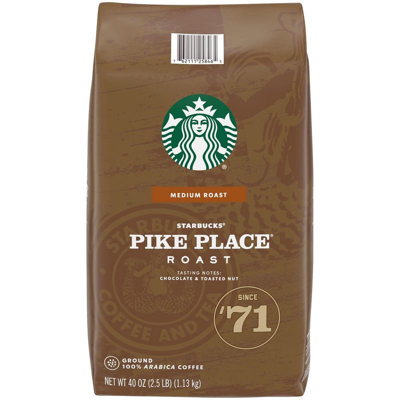 Starbucks Pike Place Medium Roast Ground Coffee (40 oz)
