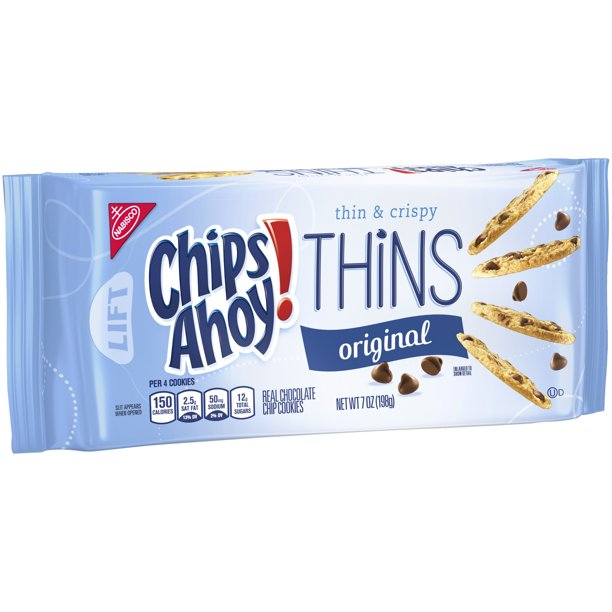 Chips Ahoy! Thins Original Chocolate Chip Cookies 1 Resealable Pack (7 Oz)