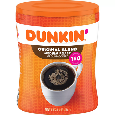 Dunkin' Donuts Original Blend Ground Coffee, Medium Roast (45 oz)