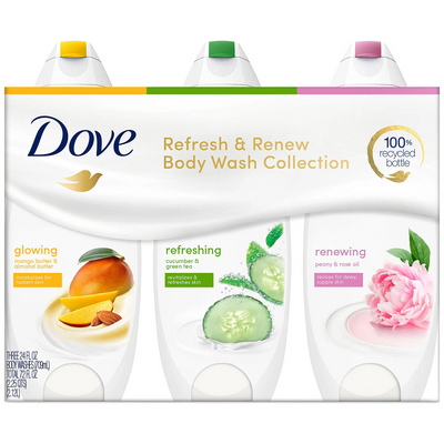 Dove Refresh & Renew Body Wash Collection (24 oz 3 pk)