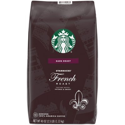 Starbucks Dark French Roast Ground Coffee (40 oz)