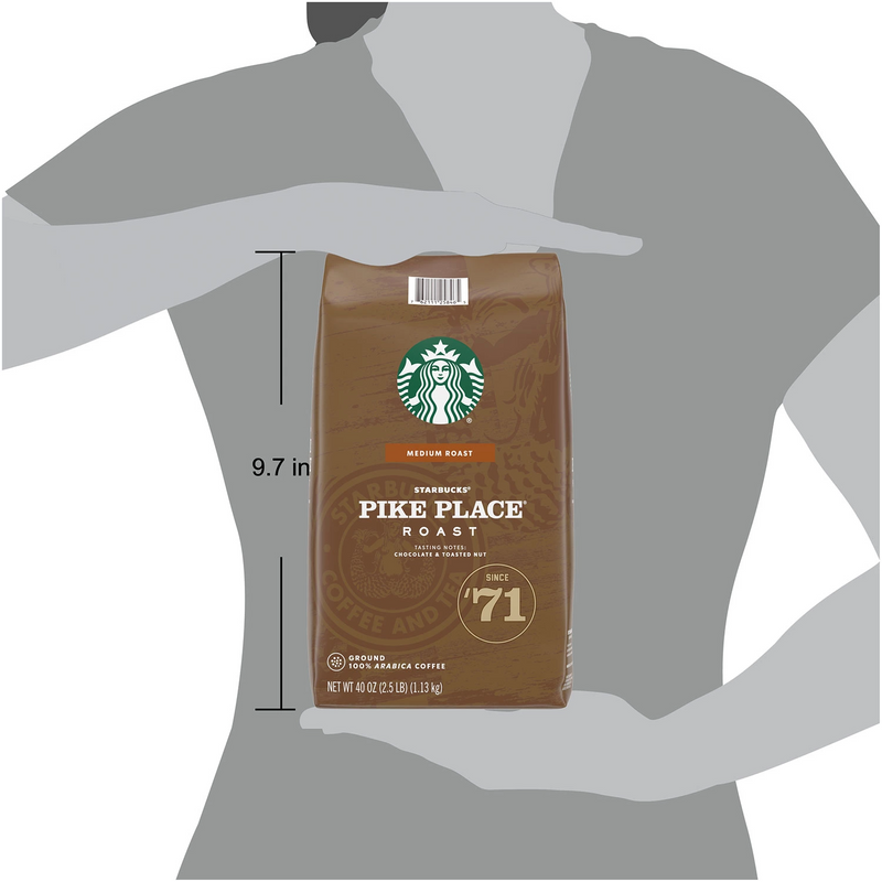 Starbucks Pike Place Medium Roast Ground Coffee (40 oz)