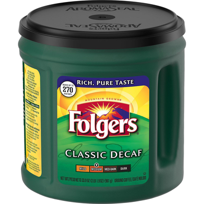 Folgers Decaffeinated Classic Roast Coffee (33.9 oz)