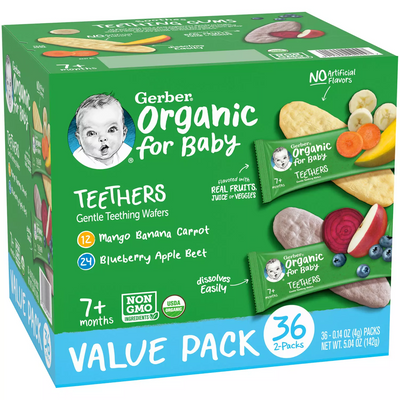 Gerber Organic Teethers, Variety Pack (36 ct)