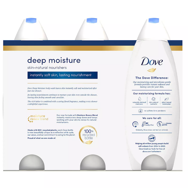 Dove Nourishing Body Wash, Deep Moisture (24 fl oz 3 pk)