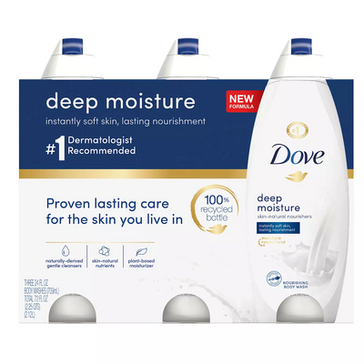 Dove Nourishing Body Wash, Deep Moisture (24 fl oz 3 pk)