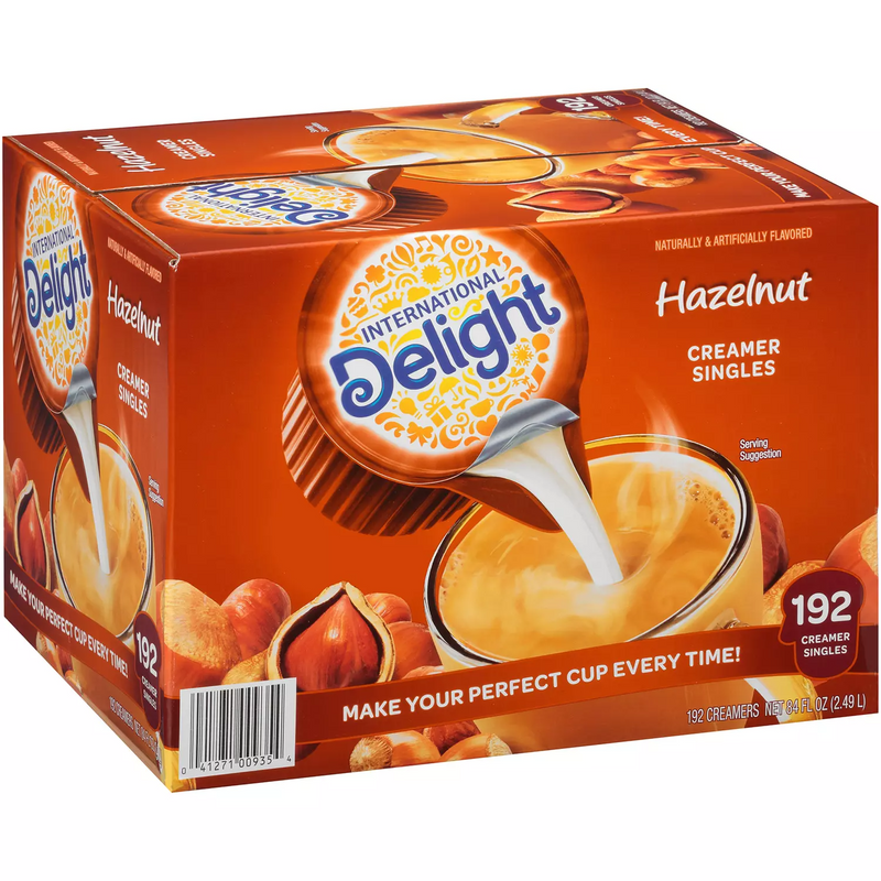 International Delight Hazelnut Coffee Creamer Singles (192 ct)