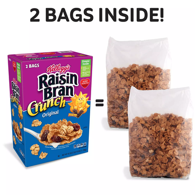Kellogg's Original Raisin Bran Crunch Breakfast Cereal (42 oz)
