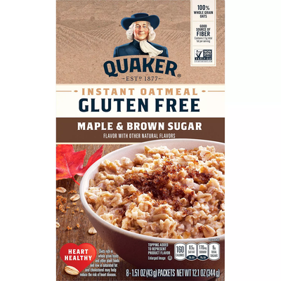 Quaker Gluten-Free Instant Oatmeal Maple and Brown Sugar (48 ct)