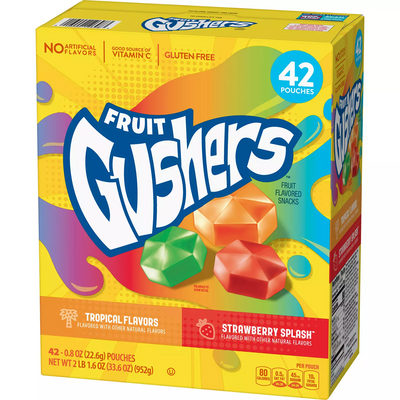 Gushers Strawberry Splash and Tropical Flavors (0.8 oz 42 ct)