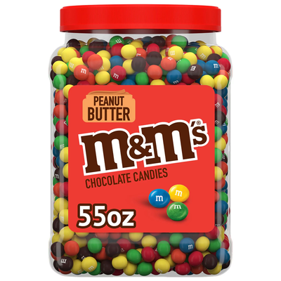 M&M'S Peanut Butter Milk Chocolate Bulk Candy Jar (55 oz)