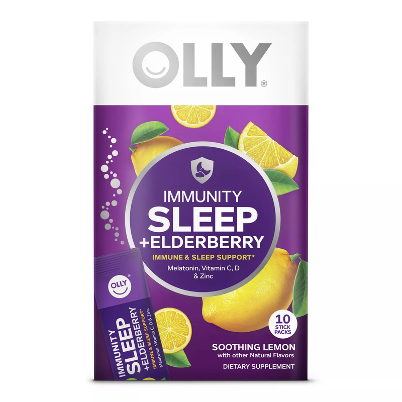 OLLY Immunity Sleep + Elderberry Dietary Supplement - Soothing Lemon  (10ct)