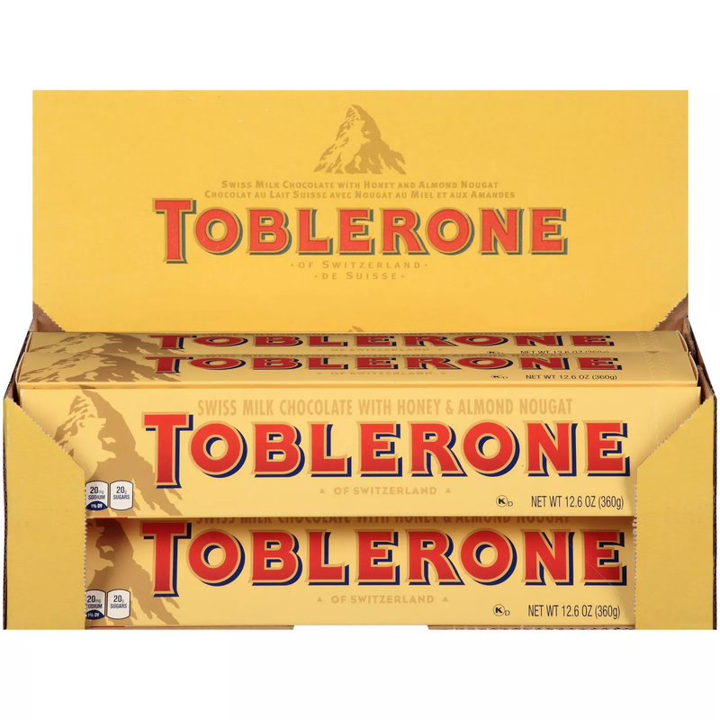 TOBLERONE Swiss Milk Chocolate Candy Bar - (10pcs 12.6oz)