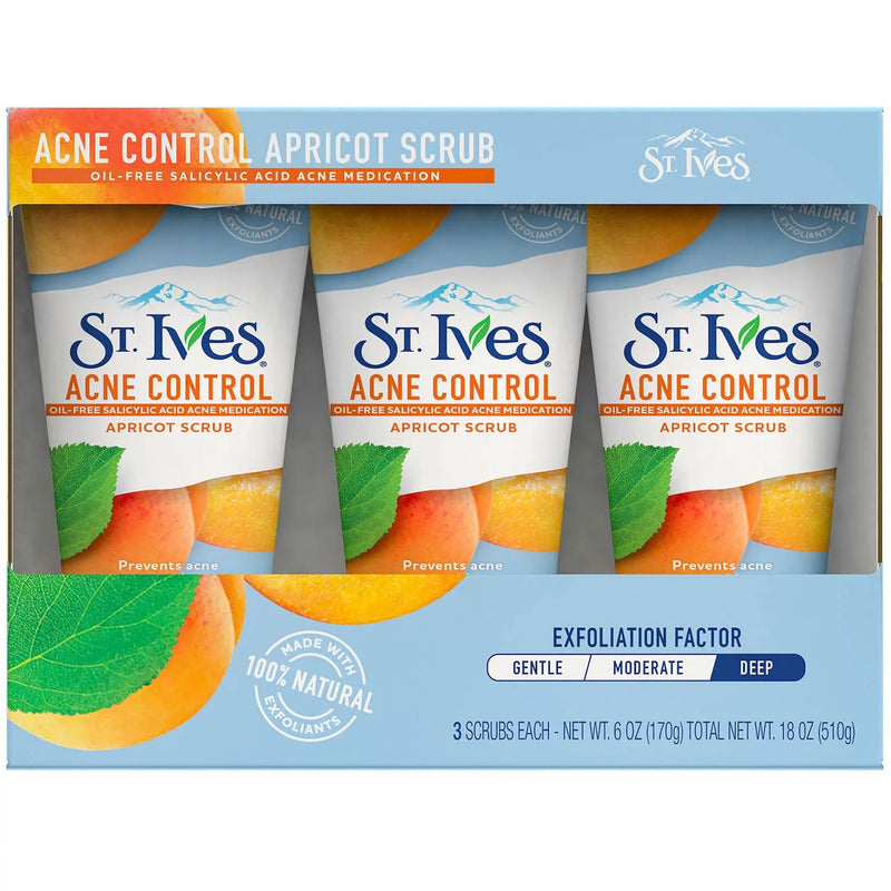 St. Ives Acne Control Apricot Scrub (6 oz 3 pk)