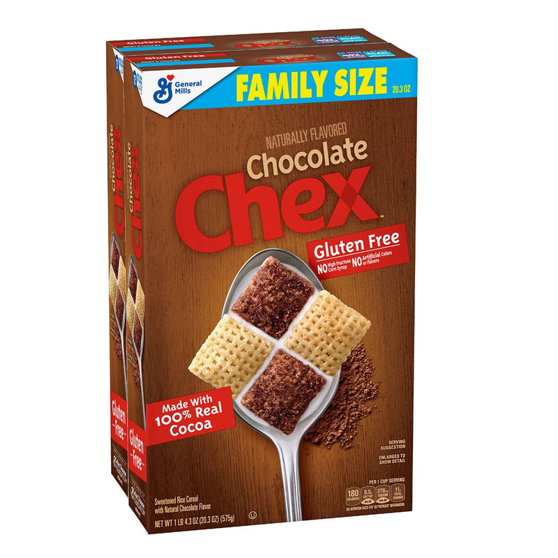 Chex Gluten-Free Breakfast Cereal, Chocolate (2 pk)