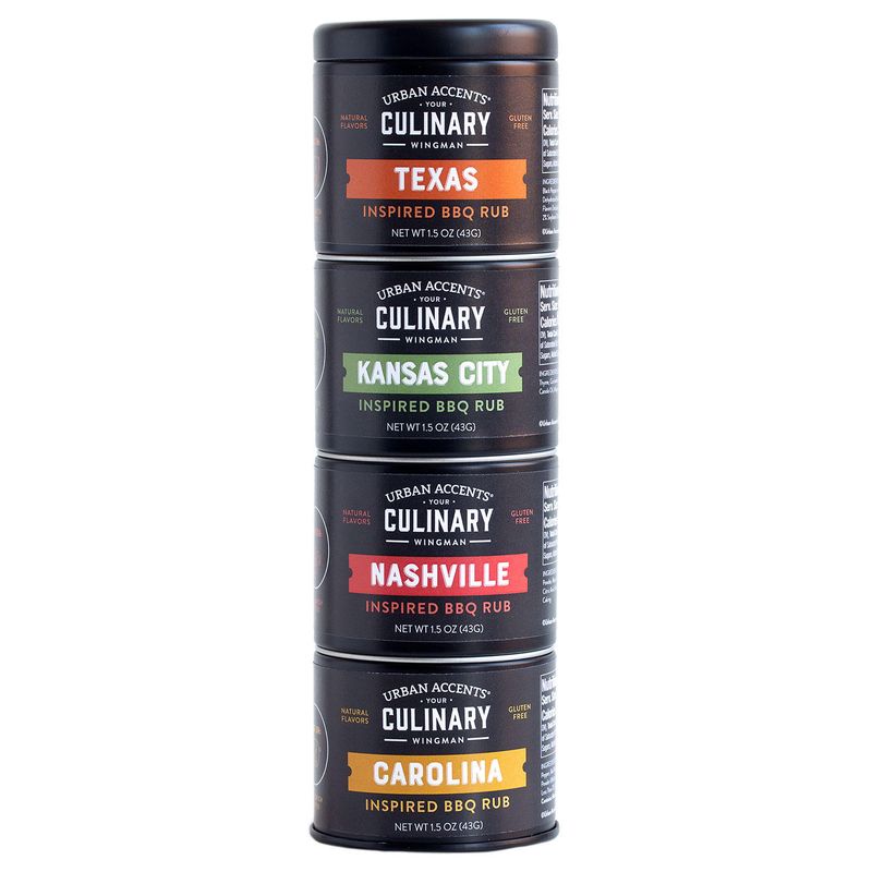 Urban Accents Gourmet Regional BBQ Rub Set (4 pk)