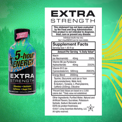 5-hour ENERGY Shot Extra Strength Tropical Burst (1.93 oz 24 ct)