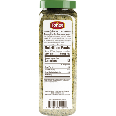 Tone's Garlic Salt with Parsley (29 oz)