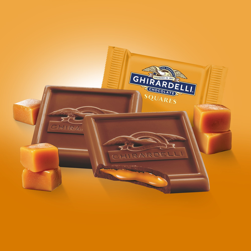 GHIRARDELLI Milk Chocolate Squares with Caramel Filling (9.04 oz Bag)