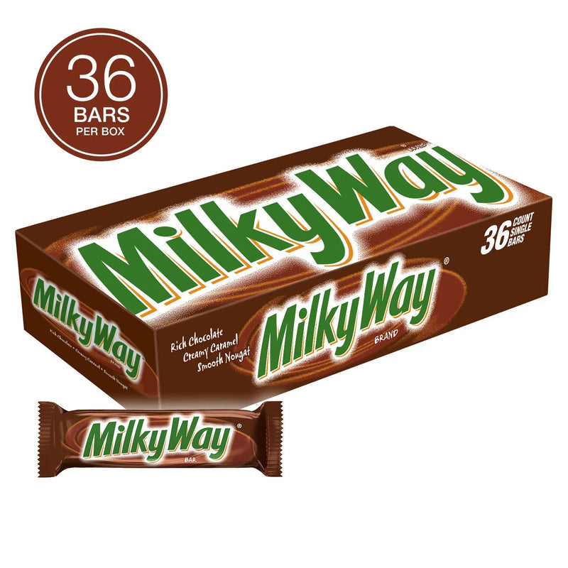 Milky Way Full Size Bulk Chocolate Candy Bars (1.84 oz 36 ct)