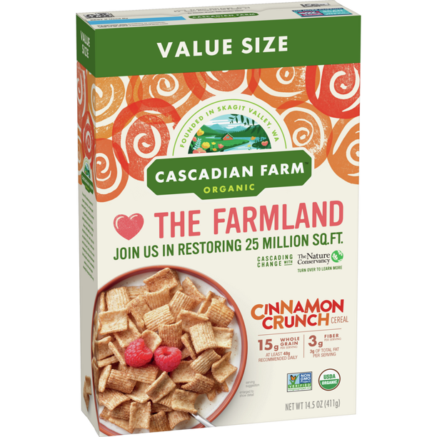 Cascadian Farm Organic Cereal Cinnamon Crunch (14.5 oz)