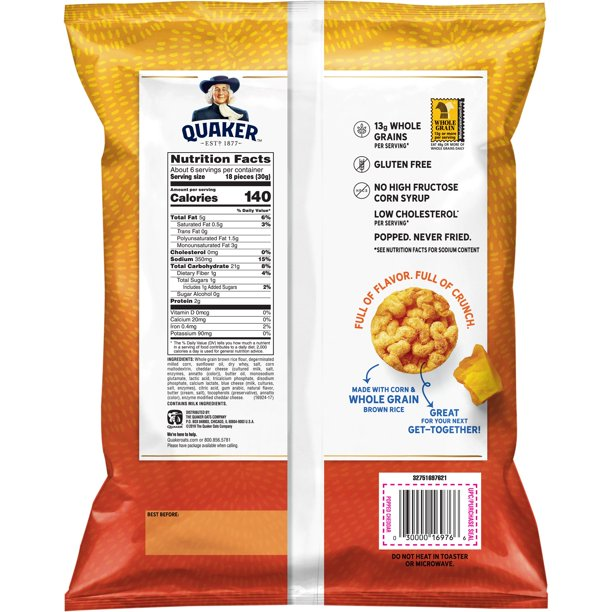 Quaker Rice Crisps Cheddar Cheese (6.06 oz)