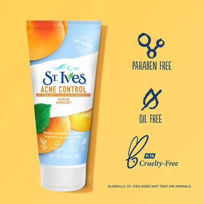 St. Ives Acne Control Apricot Scrub (6 oz 3 pk)