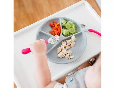 green sprouts Learning Plate made from Silicone