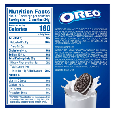 Nabisco Oreo Chocolate Sandwich Cookies (2.4 oz, 30 pk.)